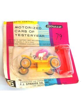 Vintage Straco 1968 Model T 1915 Ford Motorized Cars of Yesteryear New READ
